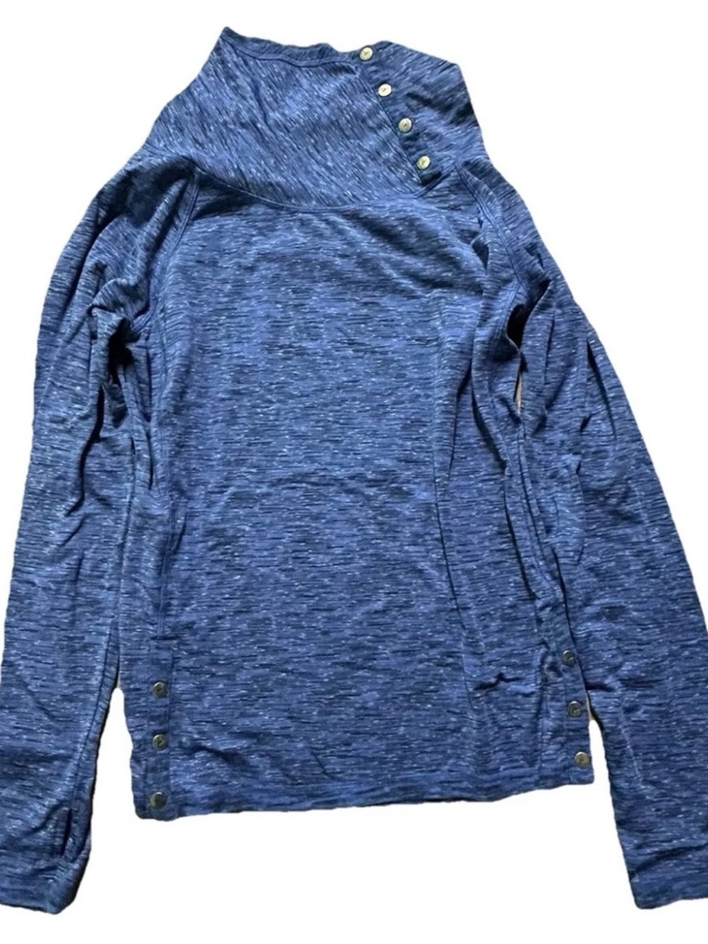 Women’s 90 Degrees Blue Fleece Mock Neck Sweater Size XL